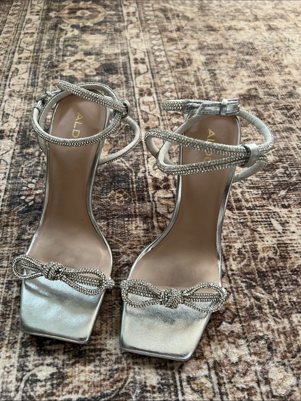 ALDO Women's Barrona Rhinestone Two-Piece Dress Sandals